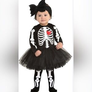 2 For $10 cute skeleton halloween costume , tutu  with a matching head piece